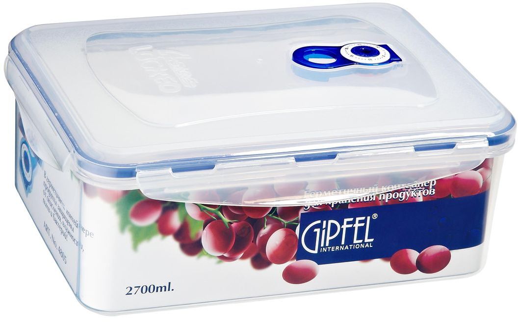 Контейнер пищевой Gipfel, 2700 мл4805 Контейнер пищевой Gipfel, 2700 мл4805Посуда Gipfel изготовлена только из качественных, экологически чистых материалов. Также уделяется особое внимание дизайну продукции, способному удовлетворять вкусы даже самых взыскательных покупателей. Сталь 8/10, из которой изготавливается посуда и аксессуары Gipfel, является уникальной. Она отличается высокими эксплуатационными характеристиками и крайне устойчива к физическим воздействиям. Сложно найти более подходящий для создания качественной кухонной посуды материал. Отличительной чертой металлической посуды, выполненной из подобной стали, является характерный сероватый оттенок поверхности и особый блеск. Это позволяет приготовить более здоровую пищу.