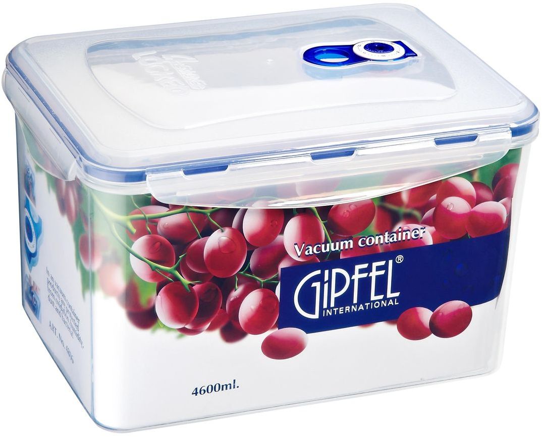 Контейнер пищевой Gipfel, 3900 мл4806 Контейнер пищевой Gipfel, 3900 мл4806Посуда Gipfel изготовлена только из качественных, экологически чистых материалов. Также уделяется особое внимание дизайну продукции, способному удовлетворять вкусы даже самых взыскательных покупателей. Сталь 8/10, из которой изготавливается посуда и аксессуары Gipfel, является уникальной. Она отличается высокими эксплуатационными характеристиками и крайне устойчива к физическим воздействиям. Сложно найти более подходящий для создания качественной кухонной посуды материал. Отличительной чертой металлической посуды, выполненной из подобной стали, является характерный сероватый оттенок поверхности и особый блеск. Это позволяет приготовить более здоровую пищу.