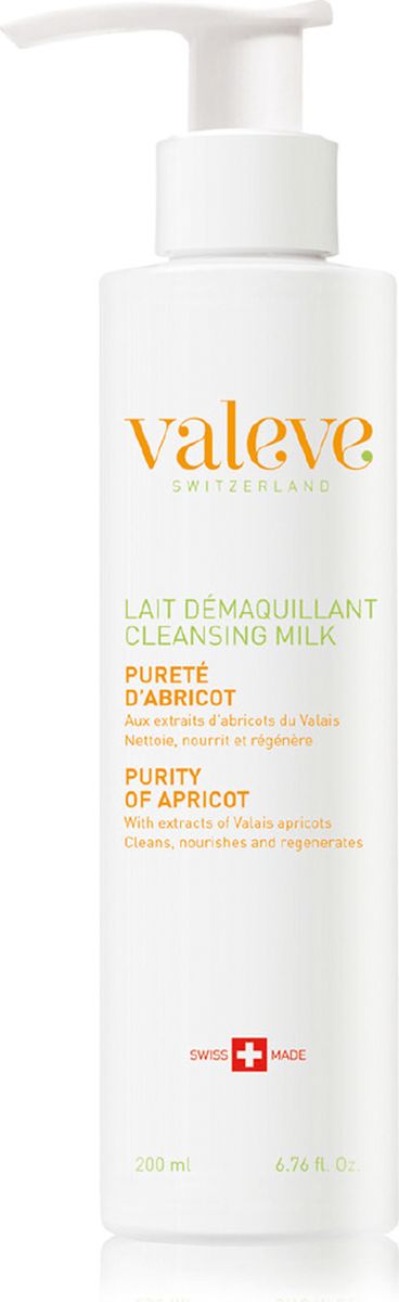 Valeve Очищающее молочко «Чистый Абрикос» Cleansing Milk Purity of apricot 200 мл9005_0707 Valeve Очищающее молочко «Чистый Абрикос» Cleansing Milk Purity of apricot 200 мл9005_0707Мягко и тщательно очищает кожу, включая области вокруг глаз, удаляет любые остатки загрязнений и макияжа, помогает также удалять мертвые клетки верхнего слоя эпидермиса. Питательный экстракт из плодов абрикоса увлажняет, восстанавливает и смягчает кожу, поддерживает ее здоровье. Абрикосовое масло – превосходное средство для уставшей, тусклой и девитализированной кожи – восстанавливает ее силы и эластичность, а также улучшает цвет лица и придает ему яркость и свежесть. После очищения кожа остается гладкой и бархатистой.