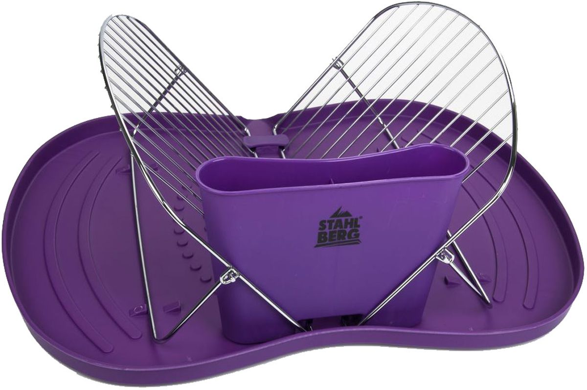 Сушилка для посуды Stahlberg Neptune, цвет: фиолетовый, 45 х 33,5 х 12 см5135-S Сушилка для посуды Stahlberg Neptune, цвет: фиолетовый, 45 х 33,5 х 12 см5135-SПосуда STAHLBERG изготовлена только из качественных, экологически чистых материалов. Также уделяется особое внимание дизайну продукции, способному удовлетворять вкусы даже самых взыскательных покупателей. Сталь 8/10, из которой изготавливается посуда и аксессуары STAHLBERG, является уникальной. Она отличается высокими эксплуатационными характеристиками и крайне устойчива к физическим воздействиям. Сложно найти более подходящий для создания качественной кухонной посуды материал. Отличительной чертой металлической посуды, выполненной из подобной стали, является характерный сероватый оттенок поверхности и особый блеск. Это позволяет приготовить более здоровую пищу.