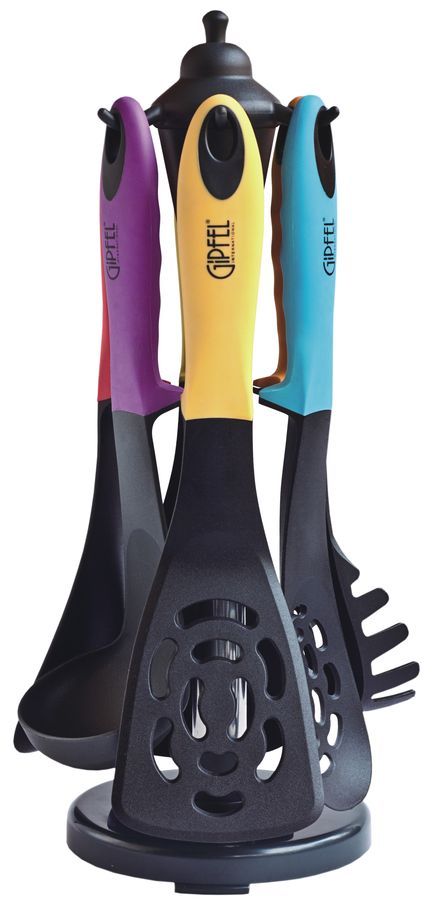 Кухонный набор Gipfel Comfort, на стойке, 7 предметов6464 Кухонный набор Gipfel Comfort, на стойке, 7 предметов6464Посуда Gipfel изготовлена только из качественных, экологически чистых материалов. Также уделяется особое внимание дизайну продукции, способному удовлетворять вкусы даже самых взыскательных покупателей. Сталь 8/10, из которой изготавливается посуда и аксессуары Gipfel, является уникальной. Она отличается высокими эксплуатационными характеристиками и крайне устойчива к физическим воздействиям. Сложно найти более подходящий для создания качественной кухонной посуды материал. Отличительной чертой металлической посуды, выполненной из подобной стали, является характерный сероватый оттенок поверхности и особый блеск. Это позволяет приготовить более здоровую пищу.