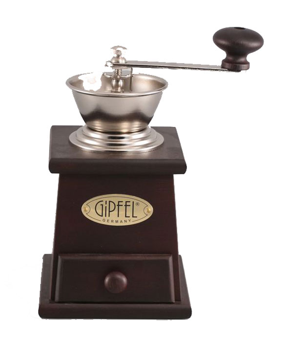 Кофемолка ручная Gipfel Hanna9238 Кофемолка ручная Gipfel Hanna9238Посуда Gipfel изготовлена только из качественных, экологически чистых материалов. Также уделяется особое внимание дизайну продукции, способному удовлетворять вкусы даже самых взыскательных покупателей. Сталь 8/10, из которой изготавливается посуда и аксессуары Gipfel, является уникальной. Она отличается высокими эксплуатационными характеристиками и крайне устойчива к физическим воздействиям. Сложно найти более подходящий для создания качественной кухонной посуды материал. Отличительной чертой металлической посуды, выполненной из подобной стали, является характерный сероватый оттенок поверхности и особый блеск. Это позволяет приготовить более здоровую пищу.