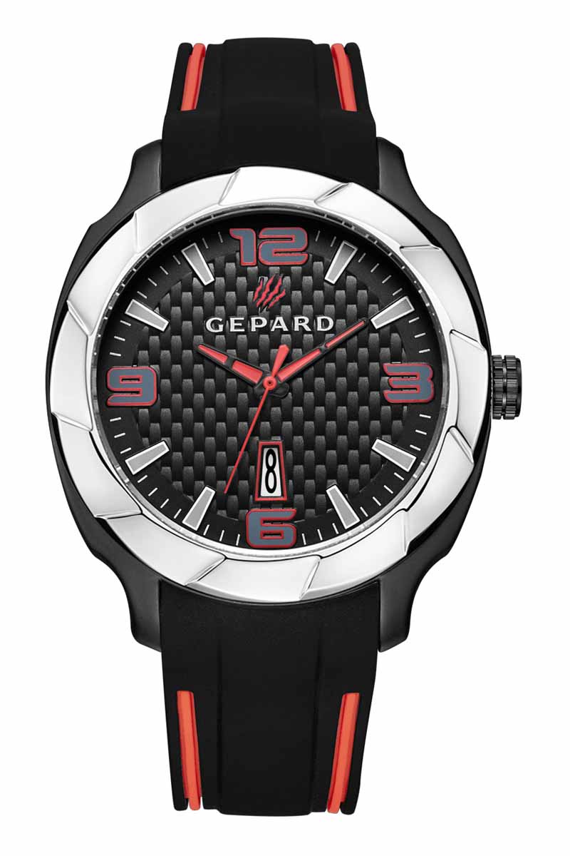 Часы наручные женские Gepard, цвет: черный, серебристый. 1239A12L11239A12L1 Часы наручные женские Gepard, цвет: черный, серебристый. 1239A12L11239A12L1Наручные кварцевые часы Gepard выполнены из высококачественных материалов. Безупречная эстетика подчеркивается черным циферблатом с контрастно выделяющимися стильными арабскими цифрами серого цвета с красной окантовкой и знаками. Широкие стрелки заполнены красной массой.Часы комплектуются кварцевым механизмом с календарем, производства фирмы MiyotaSitizen (Япония). Силиконовый ремень с надежной пряжкой делает модель более удобной и практичной.