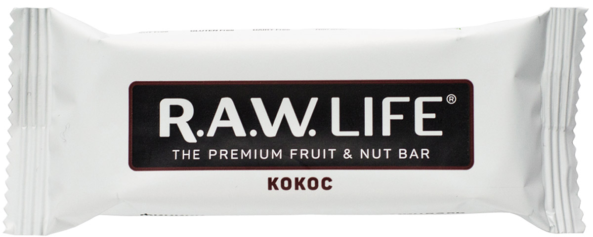 RAWLife Кокос батончик орехово-фруктовый, 47 г00006 RAWLife Кокос батончик орехово-фруктовый, 47 г00006Батончик RAWLife на треть состоит из восхитительного дробленого кокоса. Он содержит насыщенные кислоты, которые, попав в организм, моментально превращаются в чистую энергию! Финики, миндаль и кешью гармонично дополняют кокос, создавая неповторимый вкус, перед которым невозможно устоять. Уважаемые клиенты! Обращаем ваше внимание, что полный перечень состава продукта представлен на дополнительном изображении.