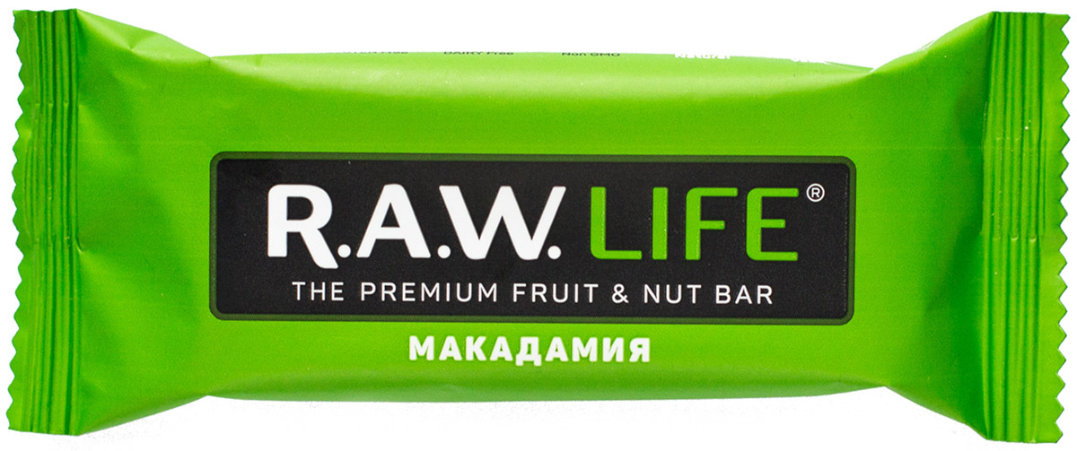 RAWLife Макадамия батончик орехово-фруктовый, 47 г00008 RAWLife Макадамия батончик орехово-фруктовый, 47 г00008RAWLife Макадамия - это взрывное сочетание вкуса легендарной австралийской макадамии, сладкого финика и необыкновенно полезного кешью. Моментально доставляет в организм чистую энергию и оказывает шоковое воздействие на вкусовые рецепторы! Уважаемые клиенты! Обращаем ваше внимание, что полный перечень состава продукта представлен на дополнительном изображении.