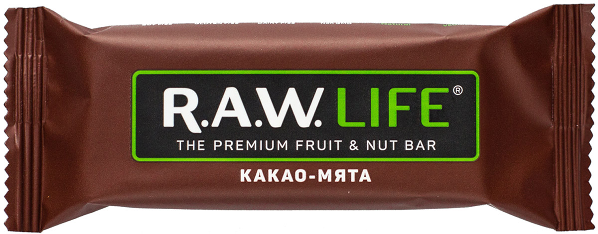 RAWLife Какао-мята батончик орехово-фруктовый, 47 г00009 RAWLife Какао-мята батончик орехово-фруктовый, 47 г00009Энергетический микс от RAWLife из натуральных какао и мяты не повышает, а нормализует артериальное давление, оптимизирует кровоток мозга и улучшает краткосрочную память. А финики, фундук и кешью, входящие в его состав, делают вкус батончика абсолютно восхитительным! Уважаемые клиенты! Обращаем ваше внимание, что полный перечень состава продукта представлен на дополнительном изображении.