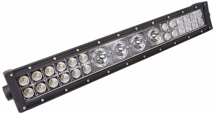 Балка Lamper, светодиодная, 112 W80-1032 Балка Lamper, светодиодная, 112 W80-1032Напряжение: 9-32 Вольт Мощность одного светодиода: 3W-10W Модель светодиода: CREE Кол-во светодиодов: 24 x 3W / 4 x 10W Световой поток: 6800 Люмен Температура свечения: 5000 Кельвинов Рабочий ток при 12/24V: 2,5/1,25A Световой поток: направленный (на расстоянии 500 метров, луч 20 метров) Подключение: водонепроницаемый разъём 2pin Крепление: болт 10мм Виброустойчивость: 10-2000Hz Линзы: ударопрорчный поликарбонат Корпус: алюминиевый сплав Размеры: 21.5 Дюймов Пыле-влагозащищенность: IP-68 (6-полная защита от пыли,8K-полная защита от воды,выдерживает высокое давление воды во время мойки) Рабочая температура: от -40С до +105С Срок службы: 50 000 часов