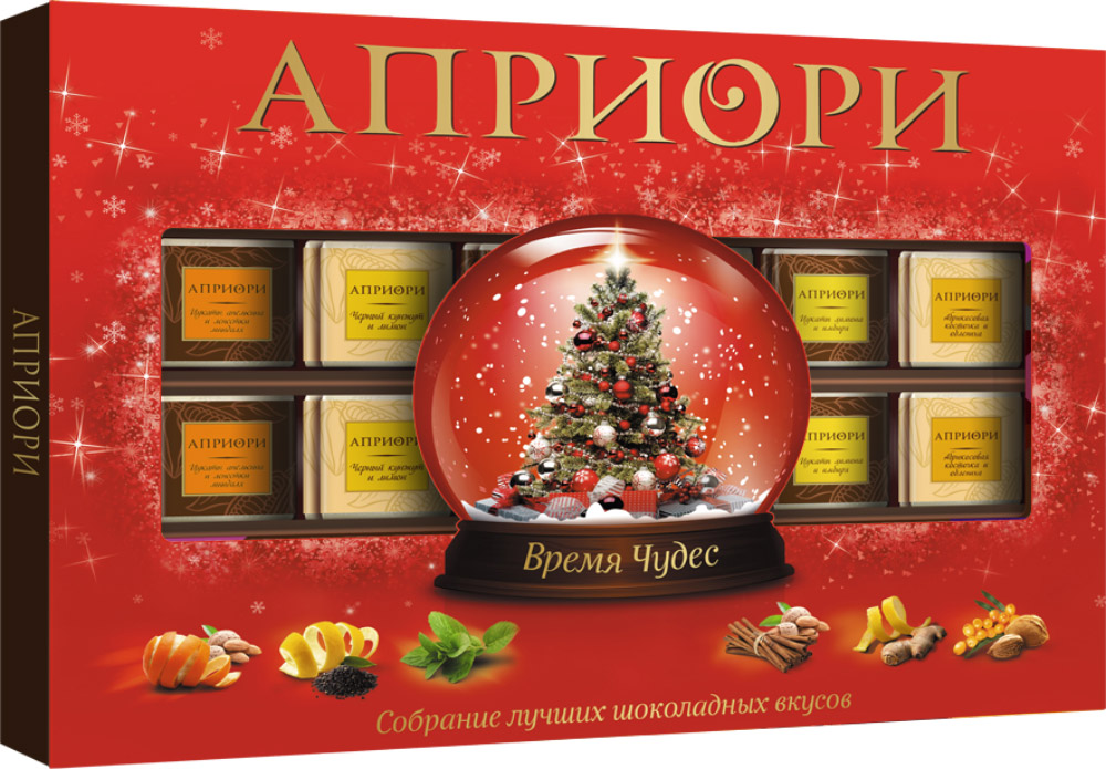 Априори ассорти горького и молочного шоколада с цукатами и орехами, 240 г8252893 Априори ассорти горького и молочного шоколада с цукатами и орехами, 240 г8252893Встречайте ваши любимые вкусы в весенней упаковке! Горький шоколад с мятой, цукатами лимона и имбиря, цукатами апельсина и лепестками миндаля. Молочный шоколад с корицей и лепестками миндаля, абрикосовой косточкой и облепихой, черным кунжутом и лимоном. Уважаемые клиенты! Обращаем ваше внимание на то, что упаковка может иметь несколько видов дизайна. Поставка осуществляется в зависимости от наличия на складе.
