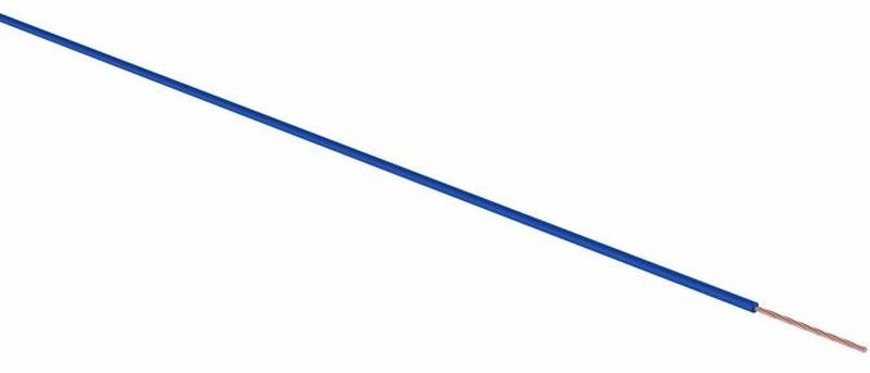 Провод ПГВА Rexant, цвет: синий, 1 х 1,5 кв. мм, длина 100 м01-6535 Провод ПГВА Rexant, цвет: синий, 1 х 1,5 кв. мм, длина 100 м01-6535Провод ПГВА REXANT предназначены для гибкого соединения автотракторного электрооборудования и приборов с номинальным напряжением до 48 В, изготавливаются для автомобильной проводки и элементов питания и управления. Состоит из многожильной токопроводящей жилы с поливинилхлоридной изоляцией. Расшифровка провод ПГВА - П - Провод, Г - Гибкий, В - Изоляция из поливинилхлоридного пластиката, А - Автотракторный. Технические характеристики: - номинальное напряжение - до 48 В - электрическое сопротивление изоляции на длине 1 км - не менее 3,0 мОм - изоляция жилы из ПВХ пластиката - расцветка провода имеет сплошную расцветку - класс гибкости 3 - минимальный радиус изгиба, не менее 10-кратного значения минимального размера провода - предельно допустимая рабочая температура -50°С до + 70°С - срок службы до 15 лет