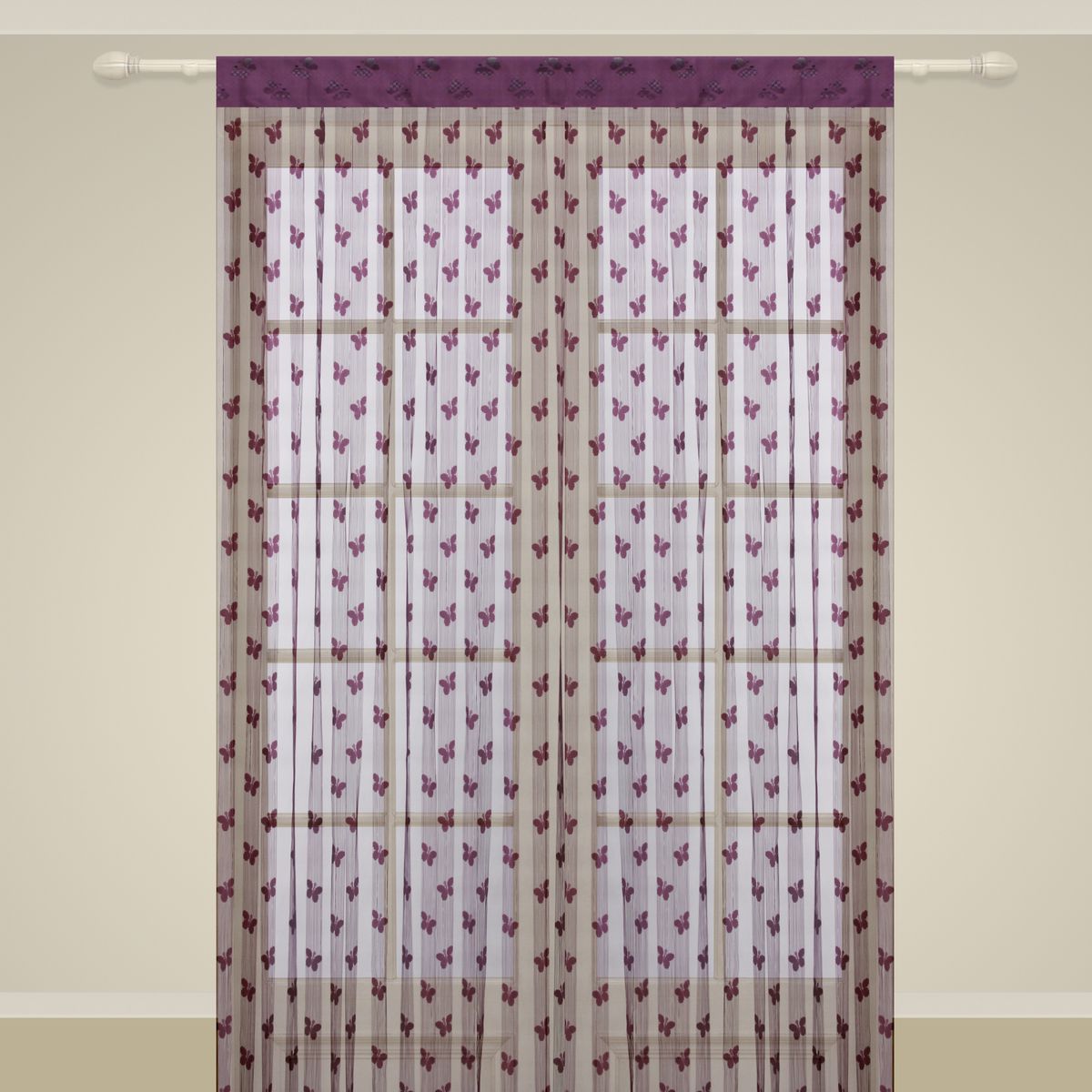 Штора нитяная Sanpa Home Collection, на ленте, цвет: лаванда, высота 290 смSP 106/LAVENDER, , 150*290 см Штора нитяная Sanpa Home Collection, на ленте, цвет: лаванда, высота 290 смSP 106/LAVENDER, , 150*290 смШтора нитяная Sanpa Home Collection, выполненная из текстиля, подходит как для зонирования пространства, так и для декорации окна, как самостоятельное решение или дополнение к шторам. Такая штора великолепно дополнит интерьер вашего дома и станет отличным дизайнерским решением.
