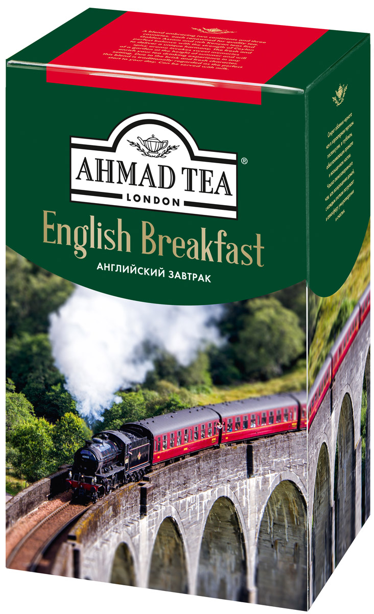 Ahmad Tea English Breakfast черный чай, 100 г1301LY-2 Ahmad Tea English Breakfast черный чай, 100 г1301LY-2Два континента и три страны соединились в чае Ahmad English Breakfast. Золотистые искры ассамского, объемный и насыщенный вкус кенийского и крепость цейлонского нашли в нем гармоничное единство и прекрасный баланс. Аромат его свежий и пряный, вызывает воспоминания об ароматах летнего сада. Он украсит чаепитие в любое время, но традиционно считается чаем для завтрака, так как бодрит, освежает и прекрасно сочетается с молоком. Уважаемые клиенты! Обращаем ваше внимание на то, что упаковка может иметь несколько видов дизайна. Поставка осуществляется в зависимости от наличия на складе.