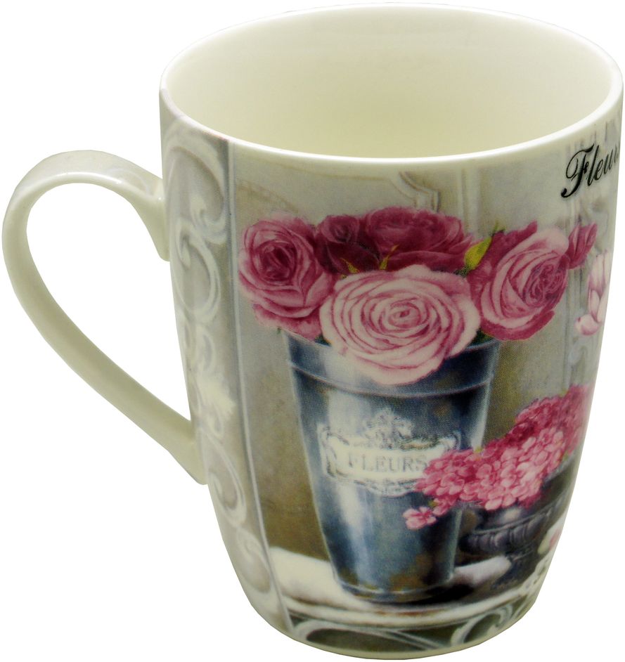 Кружка GiftnHome Парижские цветы, 350 млM-320 Fleurs Кружка GiftnHome Парижские цветы, 350 млM-320 FleursЧашка из фарфора, подарочная упаковка- картон