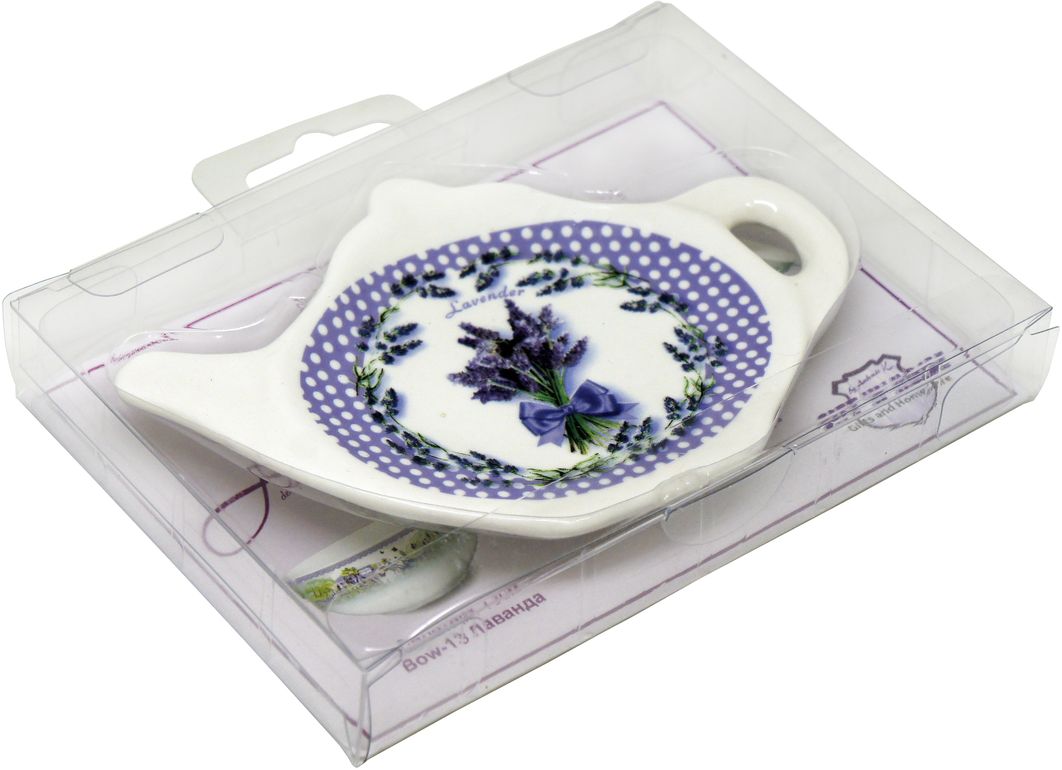 Подставка GiftnHome Лаванда, под чайные пакетикиTB-Lavender Подставка GiftnHome Лаванда, под чайные пакетикиTB-LavenderБлюдце из фарфора, упаковка PVC