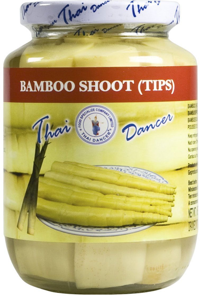 Thai Dancer Побеги бамбука, 454 гFS0015005 Thai Dancer Побеги бамбука, 454 гFS0015005Побеги бамбука используются в большом количестве блюд китайской, японской, корейской, тайской и вьетнамской кухни. Настоящая экзотика, которая придают блюдам, приготовленным на воке, аромат и хрустящую текстуру.
