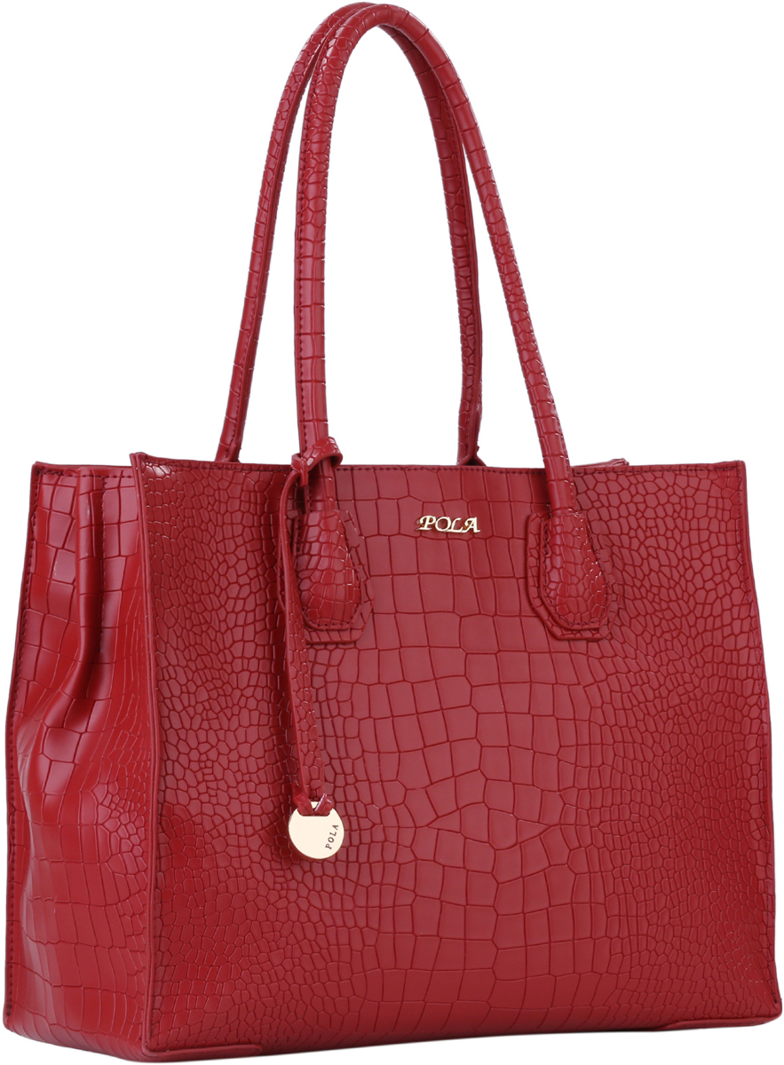Сумка женская Pola, цвет: красный. 6445064450 Сумка женская Pola, цвет: красный. 6445064450Сумка Pola выполнена из высококачественной экокожи с тиснением под рептилию. Изделие оснащено удобными ручками. На тыльной стороне распложен карман на молнии. Сумка закрывается с помощью молнии. Внутри расположено вместительное отделение, разделенное карманом- средником на молнии. Также внутри находится один вшитый карман на молнии и два открытых накладных кармана для мелочей.