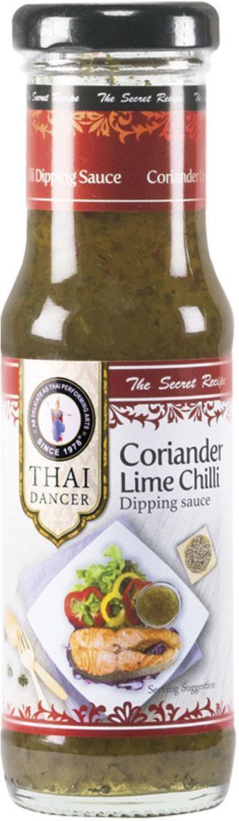 Thai Dancer Соус с кориандром и лаймом, 150 млFS0002057 Thai Dancer Соус с кориандром и лаймом, 150 млFS0002057Восхитительный нежный экзотический десертный соус, изготовленный из мякоти тутовника (шелковицы) с пярным ароматом корицы - это идеальное дополнение к вашему десерту. Прекрасно подойдет к чаю в качестве джема, к мороженому, творогу или сладким блинчикам. Идеально сочетается с сырной тарелкой, а также с фруктовыми салатами. Настоящая натуральная экзотика на вашем столе! Не пропустите!