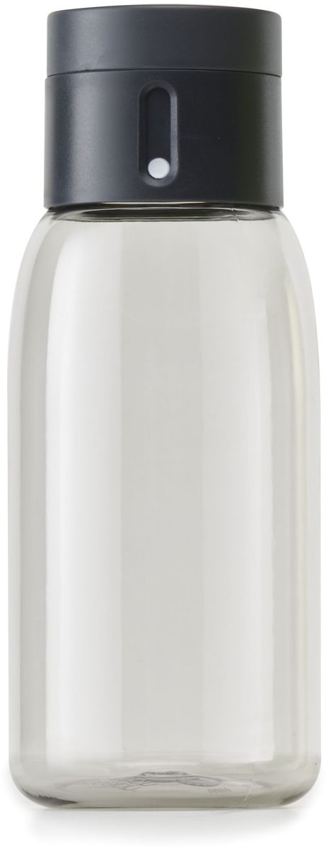 Бутылка для воды Joseph Joseph Dot, цвет: серый, 400 мл81054 Бутылка для воды Joseph Joseph Dot, цвет: серый, 400 мл81054Уникальная бутылка Dot в новом компактном размере. Инновационное решение для контроля ежедневного потребление воды без использования электронных гаджетов. Крышка со счетчиком фиксирует каждое наполнение бутылки в течение дня. Просто закрутите крышку до появления точки, а для питья используйте верхнюю крышку. Новая точка появится каждый раз, когда бутылка заново заполнена и крышка закручена. Из гладкого литого носика бутылки удобно пить даже на ходу или в машине. Широкое горлышко идеально для насыпания льда или фруктов и мытья. Герметичная крышка надежно защищает содержимое от протекания. Бутылка изготовлена из экологичного и удапрочного материала Tritan. Объем - 400 мл.