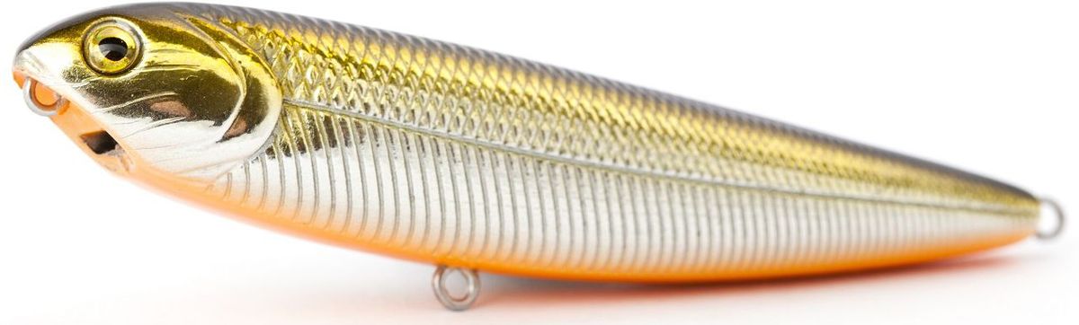 Воблер плавающий Atemi Sugar Pencil, цвет: Gold Shad, длина 10 см, вес 10 г513-00014 Воблер плавающий Atemi Sugar Pencil, цвет: Gold Shad, длина 10 см, вес 10 г513-00014Воблер ATEMI Sugar Pencil, Gold Shad, плавающий, 10 см Воблер ATEMI Sugar Pencil, Gold Shad, плавающий, 10 см является наилучшей приманкой как для троллинга, так и для ловли в заброс. Он также хорошо работает при ловле рыбы против течения. Проводите Воблер ATEMI Blue Shad, Gold Shad, по более глубоким местам, в местах сбора кормовой базы хищних рыб. Во время максимальной активности рыб, лучше брать ярко окрашенную приманку, которая будет выделяться в толще воды и сразу бросится хищнику в глаза. Если у хищника плохой аппетит, то расцветка должна быть максимально близкой к расцветке кормовой рыбы. арт. 513-00014 Воблер ATEMI Sugar Pencil цвет Gold Shad, размер: 10 см вес 10 г Материал:пластиктип плавающий Производитель: Атеми Рекомендуется для ловли – щуки, окуня, форели, басса, язя, голавля, желтоперого судака, жереха.