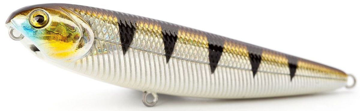 Воблер плавающий Atemi Sugar Pencil, цвет: Metallic Perch, длина 10 см, вес 10 г513-00015 Воблер плавающий Atemi Sugar Pencil, цвет: Metallic Perch, длина 10 см, вес 10 г513-00015Воблер ATEMI Sugar Pencil, Metallic Perch, плавающий, 10 см является наилучшей приманкой как для троллинга, так и для ловли в заброс. Он также хорошо работает при ловле рыбы против течения. Проводите Воблер ATEMI Blue Shad, Metallic Perch, по более глубоким местам, в местах сбора кормовой базы хищних рыб. Во время максимальной активности рыб, лучше брать ярко окрашенную приманку, которая будет выделяться в толще воды и сразу бросится хищнику в глаза. Если у хищника плохой аппетит, то расцветка должна быть максимально близкой к расцветке кормовой рыбы. арт. 513-00015 Воблер ATEMI Sugar Pencil цвет Metallic Perch размер: 10 см вес 10 г Материал:пластиктип плавающий Производитель: Атеми Рекомендуется для ловли – щуки, окуня, форели, басса, язя, голавля, желтоперого судака, жереха.