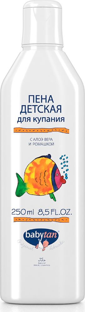 Baby Tan Пена детская для купания с алоэ вера и ромашкой, 250 мл10364 Baby Tan Пена детская для купания с алоэ вера и ромашкой, 250 мл10364100% натуральная косметика. Косметическое средство с объемной, стабильной пеной и мягким, приятным ароматом, который понравится детям. Мягкий ПАВ не сушит и не раздражает кожу. Входящее в состав алоэ вера является натуральным увлажнителем кожи, а экстракт из цветков ромашки приятно расслабляет и успокаивает.