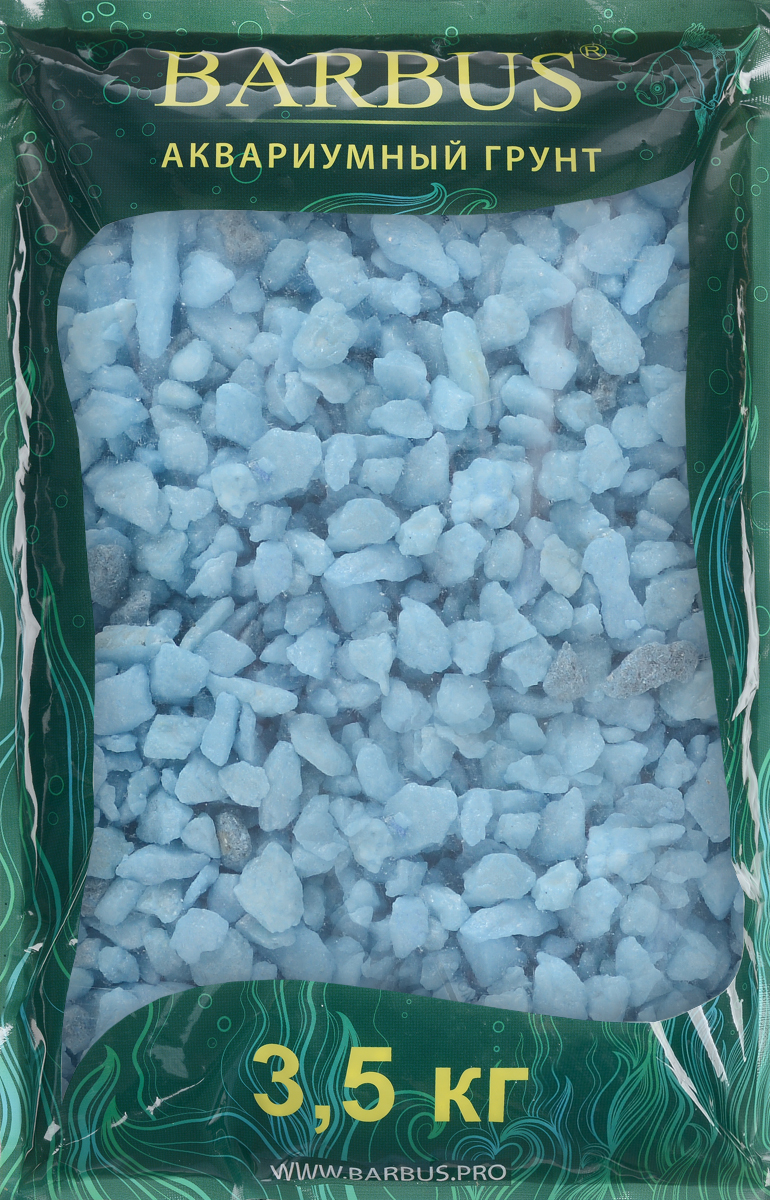 Грунт для аквариума Barbus Каменная крошка, цвет: голубой, 4-7 мм, 3,5 кгGRAVEL 035/3,5 Грунт для аквариума Barbus Каменная крошка, цвет: голубой, 4-7 мм, 3,5 кгGRAVEL 035/3,5Натуральный природный грунт в виде каменной крошки Barbus Каменная крошка прекрасно подходит для применения в пресноводных аквариумах, а также в палюдариумах и террариумах. Грунт является субстратом для укоренения водных растений и служит неотъемлемой частью естественной среды обитания аквариумных видов рыб. Такой грунт является не только элементом декора аквариума, но и естественным био-фильтром. Подходит для всех типов рыб и имеет нейтральный рН. Рекомендуется перед использованием грунт промыть. Средняя норма засыпки пакета грунта рассчитана на 20 литров воды стандартных размеров аквариума. Фракция: 4-7 мм.