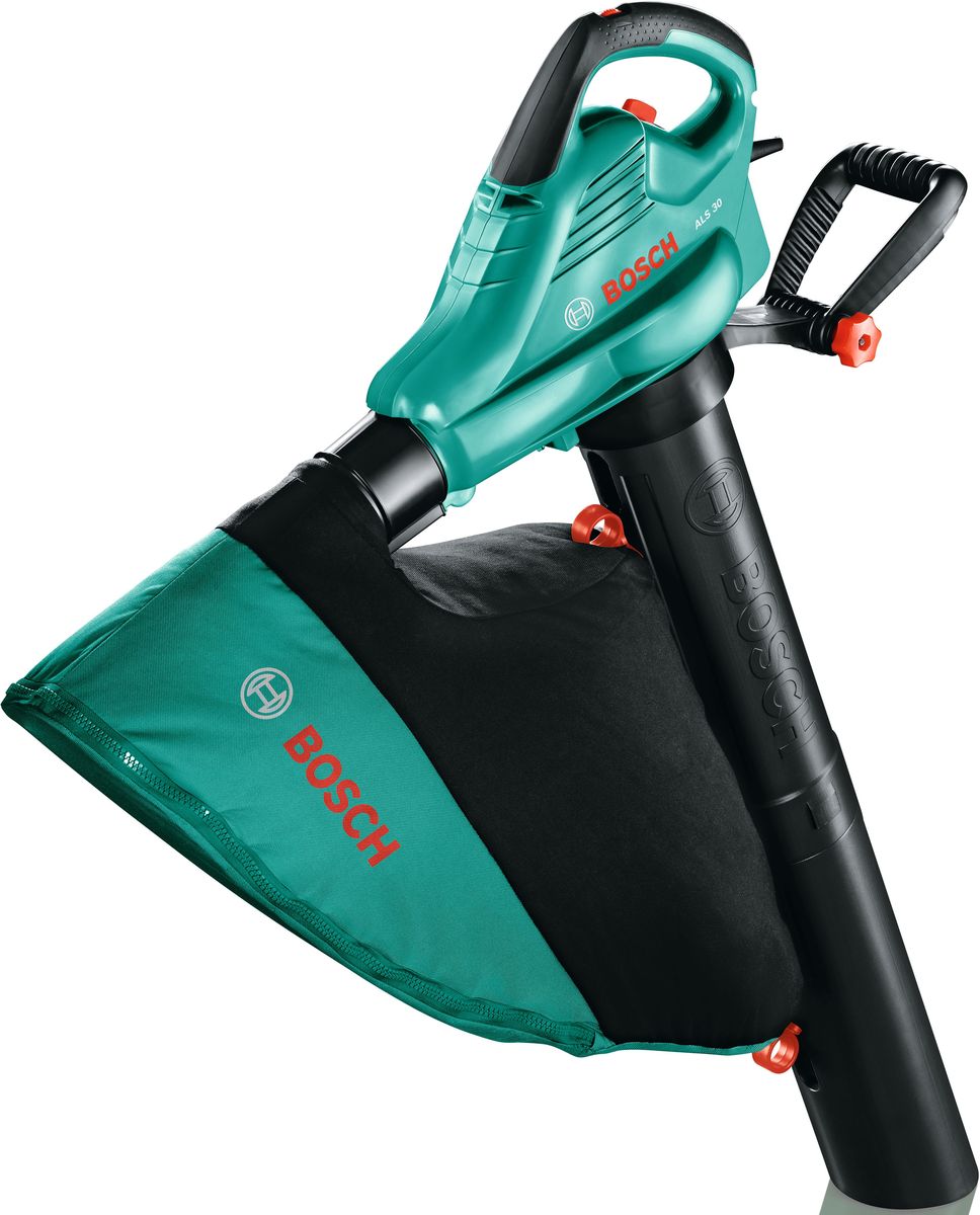 Воздуходувка/пылесос Bosch ALS 30. 06008A110006008A1100 Воздуходувка/пылесос Bosch ALS 30. 06008A110006008A1100Преимущества изделия: Надёжность и лёгкость в использовании: эргономичные ручки улучшают распределение веса и повышают удобство. Длительная работа: благодаря коэффициенту измельчения 10:1 сокращается число заходов к компостной куче. Удобный мешок: легко устанавливается, легко опорожняется, изготовлен из водостойкого текстиля. Высокая мощность. Мощность двигателя 3000 Вт, подача воздуха 800 м?/ч Очень легкий. 3,2 кг (функция воздуходувки) и 4,4 кг (функция пылесоса) позволяют без труда собирать листву в саду Удобный мешок объёмом 45 л. Вторая рукоятка и застёжка-молния, облегчающие опорожнение Регулируемая рукоятка и плечевой ремень с мягкой накладкой. Работа без усталости и без болей в плечах и руках Регулируемая скорость потока до 300 км/ч, что облегчает очистку и удаление влажной слежавшейся листвы Функция измельчения. Измельчает листву для компоста с коэффициентом 10:1. Обзор технических характеристик: Мощность...