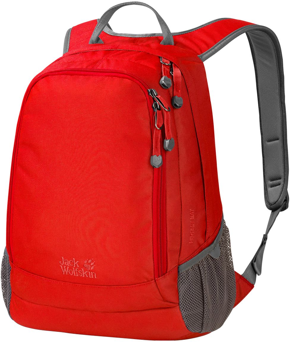 Рюкзак Jack Wolfskin Perfect Day, цвет: красный. 24040-268124040-2681 Рюкзак Jack Wolfskin Perfect Day, цвет: красный. 24040-268124040-2681Городской рюкзак среднего объема. В Perfect Day есть все, что нужно городскому рюкзаку. У модели основное отделение, пригодное для формата А4, передний карман с отделением-органайзером и эластичные боковые карманы. Такое классическое разделение хорошо подходит как для каждодневных прогулок, так и для поездок и путешествий. Удобная поддерживающая система с широкими плечевыми ремнями и хорошим распределением нагрузки обеспечивает в путешествии комфорт при ношении.
