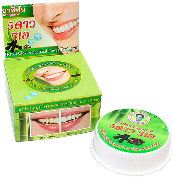 5 Star Cosmetic травяная отбеливающая зубная паста с углем Бамбука5737453 5 Star Cosmetic травяная отбеливающая зубная паста с углем Бамбука5737453Уголь Бамбука удаляет с эмали пятна от кофе, чая, сигарет и даже лекарств, а также поглощает бактерии, нейтрализуя неприятный запах изо рта. Активированный бамбуковый уголь впитывает и удаляет кислый налет, тем самым повышая PH ротовой полости. Эффективно также применение угля для облегчения зубной боли, для ускорения заживления язв, при абсцессах и воспалениях десен. Очень экономична. Не содержит консервантов, фтор и его производных.
