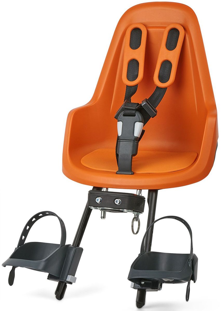 Велокресло переднее Bobike One Mini, крепление на руль, цвет: оранжевый8012000007 Велокресло переднее Bobike One Mini, крепление на руль, цвет: оранжевый8012000007BOBIKE ONE Mini позволит исследовать город Вам и Вашему малышу по уникальному, и главное безопасному маршруту. Двухслойная конструкция кресла обеспечивает непревзойдённый уровень безопасности ребёнка. Кресло оборудовано мягкими нескользящими наплечными ремнями с надёжной застёжкой для удержания ребёнка в правильной позиции. BOBIKE ONE Mini оснащено водоотталкивающей гасящей вибрации подкладкой. Система крепления Click & Go позволяет быстро и без инструментов установить и снять велокресло, а также переставить его между разными велосипедами. Фронтальные кресла BOBIKE ONE Mini совместимы с интегрированными Выносами городских велосипедов диаметром от 22 до 35 мм и штоками вилок горных велосипедов диаметром 1,1/8 дюйма. • Крепление на руль • Нескользящие наплечные ремни с надёжной застёжкой • Подкладка из водоотталкивающего, гасящего вибрации материала • Регулируемые подножки, настраиваемые без инструментов • Шестигранник для установки кресла в комплекте •...