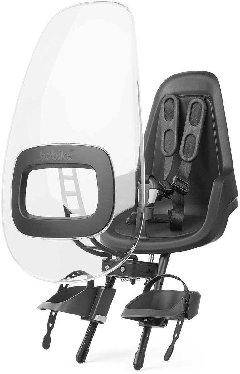 Ветровое стекло для велокресел Bobike Windscreen One +, цвет: черный8015500001 Ветровое стекло для велокресел Bobike Windscreen One +, цвет: черный8015500001Ветровое стекло BOBIKE ONE+ сделано из крепкого, ударопрочного и полностью прозрачного пластика. Его привлекательный дизайн и цветовые акценты отлично сочетаются с Вашим велокреслом BOBIKE ONE Mini. Ветровое стекло регулируется по наклону и обеспечивает полную защиту ребёнка от ветра и дождя. Вы можете установить лобовое стекло прямо в крепёж велокресла. Система крепления Click & Go позволяет быстро и без инструментов установить и снять стекло, а так же переставить его между разными велокреслами. • Для велокресел BOBIKE • Ударопрочная конструкция • Система Click & Go • Регулируемый наклон стекла • Совместимо с велокреслами BOBIKE ONE Mini • Установка без инструментов • Голландский дизайн • Сделано в Европе