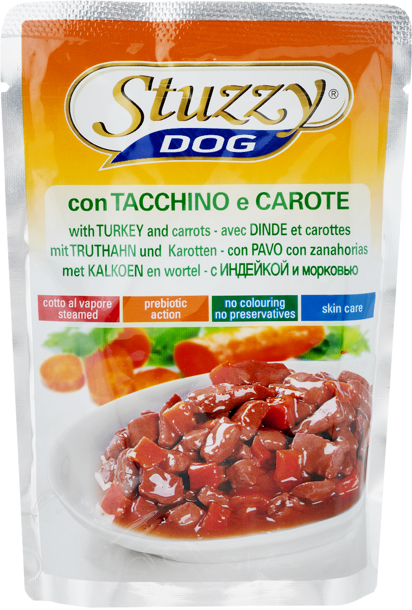 Консервы для собак Stuzzy Dog, индейка с морковкой в соусе, 100 г131.С4202 Консервы для собак Stuzzy Dog, индейка с морковкой в соусе, 100 г131.С4202Консервы для собак Stuzzy Dog - полнорационный продукт, который подходит для ежедневного кормления вашего животного. Консервы Stuzzy это аппетитные вкусы без усилителей, красителей и консервантов. Корм обогащен таурином и витамином Е для поддержания правильной работы сердца и иммунной системы. А также инулином, способствующим всасыванию питательных веществ, и биотином, делающим шерсть блестящей и шелковистой и поддерживающим здоровое состояние кожных покровов. Консервы имеют аппетитный вид, удивительный аромат и приятный вкус, который понравится питомцу! Товар сертифицирован.