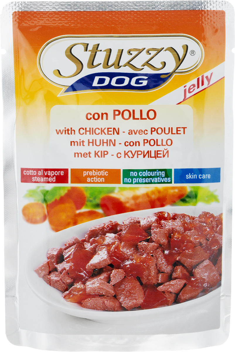 Консервы для собак Stuzzy Dog, с курицей в желе, 100 г131.С4251 Консервы для собак Stuzzy Dog, с курицей в желе, 100 г131.С4251Консервы Stuzzy Dog - полнорационный продукт, который подходит для ежедневного кормления вашего животного. Это аппетитные консервы без усилителей вкуса, красителей и консервантов. Корм обогащен таурином и витамином Е для поддержания правильной работы сердца и иммунной системы. А также инулином, способствующим всасыванию питательных веществ, и биотином, делающим шерсть блестящей и шелковистой и поддерживающим здоровое состояние кожных покровов. Консервы имеют аппетитный вид, удивительный аромат и приятный вкус, который понравится питомцу! Товар сертифицирован.