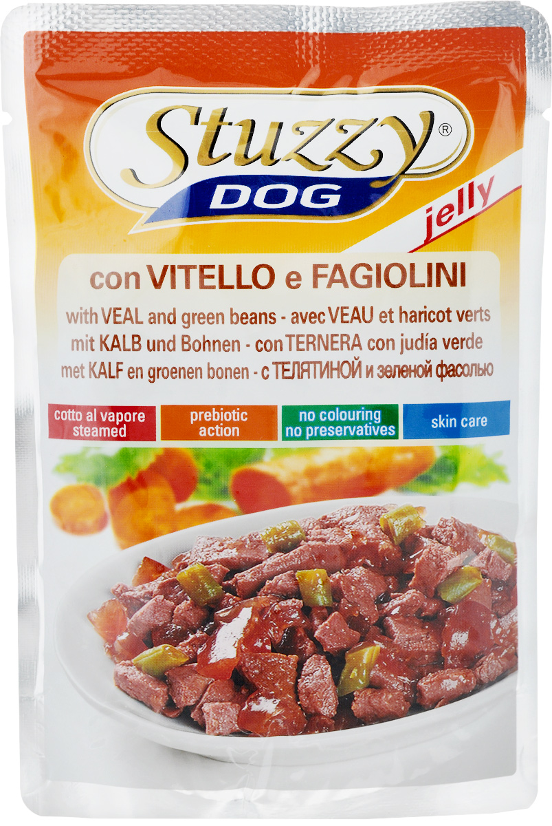 Консервы для собак Stuzzy Dog, телятина с фасолью в желе, 100 г131.С4252 Консервы для собак Stuzzy Dog, телятина с фасолью в желе, 100 г131.С4252Консервы для собак Stuzzy Dog - полнорационный продукт, который подходит для ежедневного кормления вашего животного. Консервы Stuzzy это аппетитные вкусы без усилителей, красителей и консервантов. Корм обогащен таурином и витамином Е для поддержания правильной работы сердца и иммунной системы. А также инулином, способствующим всасыванию питательных веществ, и биотином, делающим шерсть блестящей и шелковистой и поддерживающим здоровое состояние кожных покровов. Консервы имеют аппетитный вид, удивительный аромат и приятный вкус, который понравится питомцу! Товар сертифицирован.