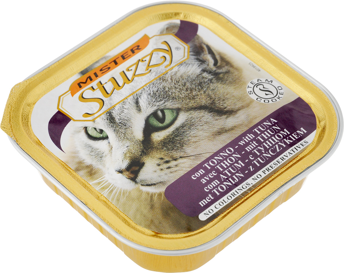 Консервы для кошек Stuzzy Mister, с тунцом, 100 г131.C201 Консервы для кошек Stuzzy Mister, с тунцом, 100 г131.C201Stuzzy Mister - это полнорационный корм для взрослых кошек. Корм обогащен таурином и витамином Е для поддержания правильной работы сердца и иммунной системы. Инулин обеспечивает всасывание питательных веществ, а биотин способствуют великолепному внешнему виду кожи и шерсти. Корм приготовлен на пару, не содержит красителей и консервантов. Товар сертифицирован.