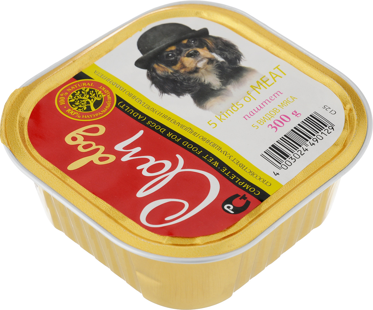 Консервы Clan Dog для взрослых собак, паштет. 5 видов мяса, 300 г130.110 Консервы Clan Dog для взрослых собак, паштет. 5 видов мяса, 300 г130.110Консервы Clan Dog изготовлены из натуральных ингредиентов так, чтобы ежедневная еда была лакомством. Высокая калорийность и питательная ценность, естественность - в консервах есть все, что нужно вашей собаке. Они хорошо усваиваются и подходят для тех животных, которые отказываются от сухого корма. Консервы Clan Dog улучшают пищеварение и укрепляют иммунитет благодаря содержанию иммуноглобулинов. Без консервантов и искусственных красителей. Консервы имеют аппетитный вид, удивительный аромат и приятный вкус, который понравится питомцу! Товар сертифицирован!