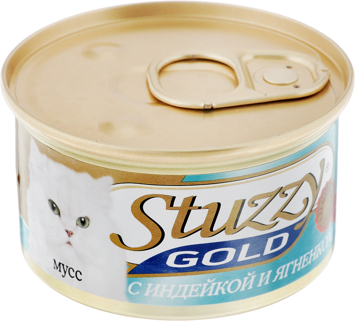Консервы для взрослых кошек Stuzzy Gold, с индейкой и ягненком, 85 г132.C454 Консервы для взрослых кошек Stuzzy Gold, с индейкой и ягненком, 85 г132.C454Консервы для кошек Stuzzy Gold - это дополнительный рацион для взрослых кошек. Корм обогащен таурином и витамином Е для поддержания правильной работы сердца и иммунной системы. Инулин обеспечивает всасывание питательных веществ, а биотин способствуют великолепному внешнему виду кожи и шерсти. Корм приготовлен на пару, не содержит красителей и консервантов. Состав: мясо и мясные субпродукты 60% (из них индейка 10% и ягненок 5%). Питательная ценность: белок 11%, жир 7%, клетчатка 0,5%, зола 2,5%, влажность 78%. Питательные добавки (на кг): витамин А 1177 МЕ, витамин D3 700 МЕ, витамин Е 40 мг, таурин 300 мг, железо 63,14 мг, цинк 40,8 мг, медь 2,32 мг, марганец 3,25 мг, селен 0,155 мг, йод 0,76 мг, смола кассии 3000 мг. Товар сертифицирован.