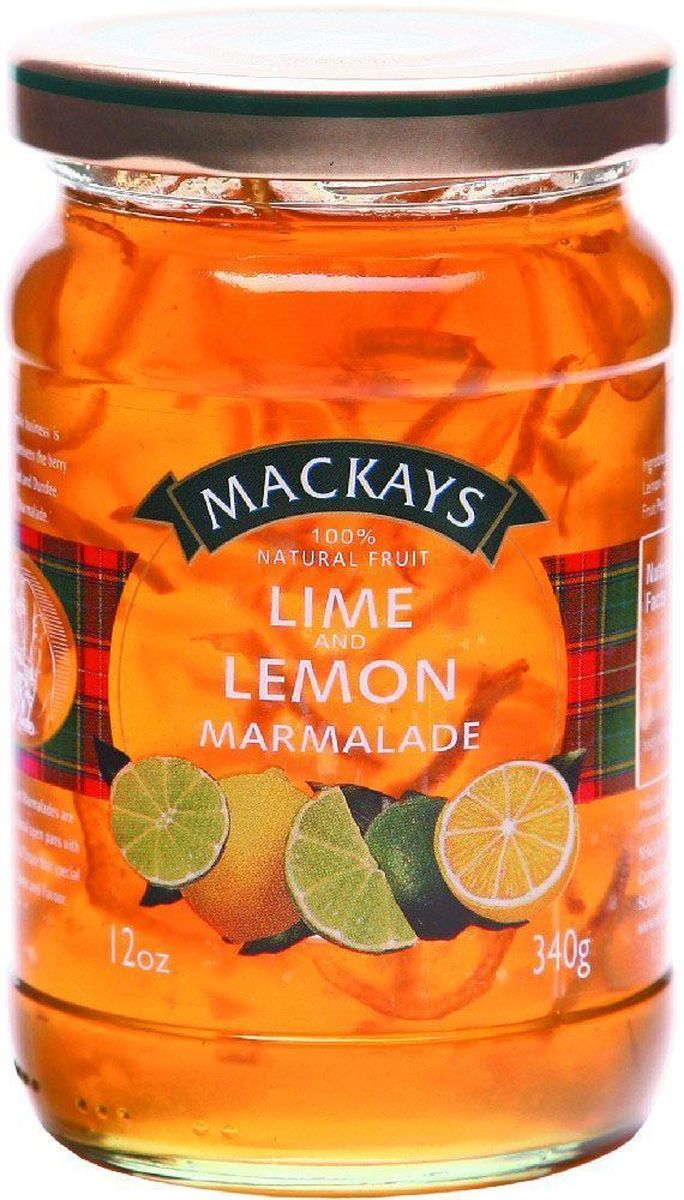 Mackays Десерт фруктовый из лайма и лимона, 340 г211106 Mackays Десерт фруктовый из лайма и лимона, 340 г211106Для цитрусовых джемов используют только высококачественные цитрусовые фрукты от лучших производителей из Севильи и других регионов Испании. Обновление традиционного вкуса взрывом лайма.