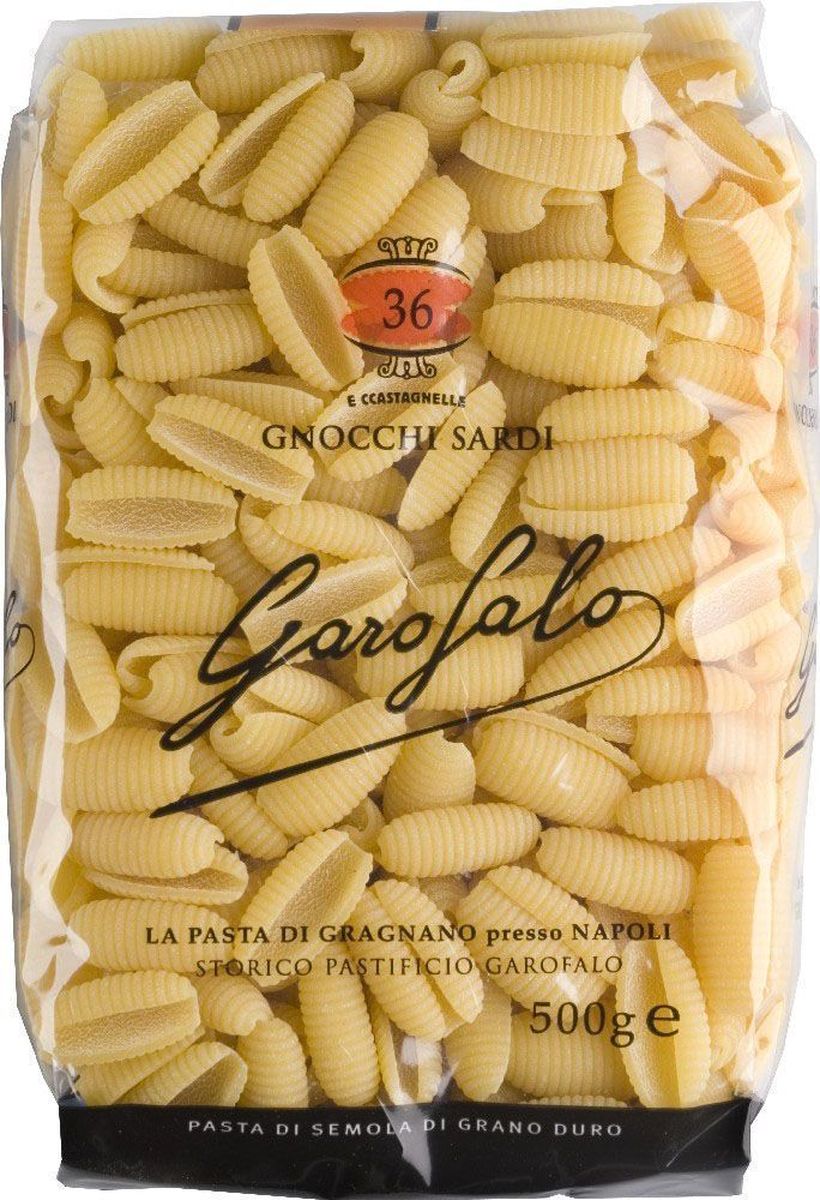 Garofalo Гноччи Сарди клецки рифленые № 36, 500 г259503 Garofalo Гноччи Сарди клецки рифленые № 36, 500 г259503Клецки рифленые. Используются как гарнир и как основное блюдо, подают обычно с томатными соусами, но подойдет и любой другой.