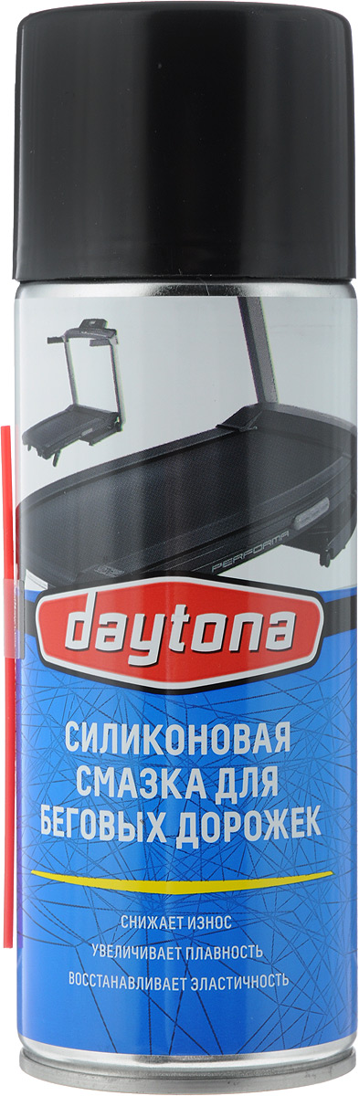Смазка для беговых дорожек Daytona, силиконовая, аэрозоль, 520 мл2010186 Смазка для беговых дорожек Daytona, силиконовая, аэрозоль, 520 мл2010186Силиконовая смазка для беговых дорожек Daytona необходима для снижения нагрузки на электромотор и более плавного движения полотна. Смазывать беговую дорожку необходимо один раз в квартал или при пробеге 150-200 км. Это позволит уменьшить износ беговой дорожки и увеличит срок ее эксплуатации. В зависимости от использования периодичность смазывания может измениться. Состав: смесь силиконов, отдушка, пропеллент. Товар сертифицирован.