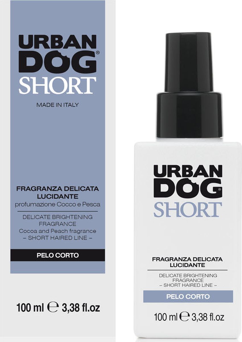 Бальзам для собак Urban Dog, нежного действия с блеском для короткошерстных пород, аромат кокоса и персика, 100 млUD2002FLS Бальзам для собак Urban Dog, нежного действия с блеском для короткошерстных пород, аромат кокоса и персика, 100 млUD2002FLSНежный и дезодорирующий аромат, который не нарушает естественную регуляцию сальных желез и обоняние щенка. Отлично подходит в качестве средства для придания блеска шерсти.