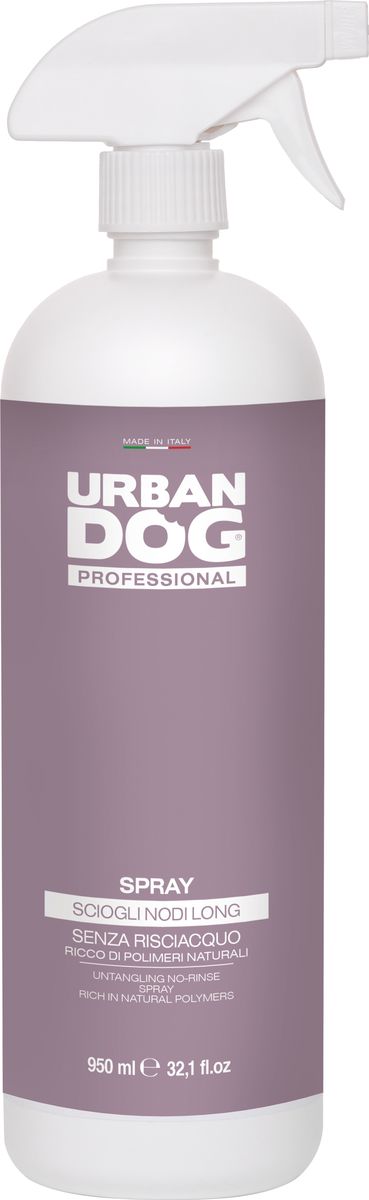 Спрей для собак Urban Dog, для распутывания колтунов, без смывания, 950 млUD3005SS1LL Спрей для собак Urban Dog, для распутывания колтунов, без смывания, 950 млUD3005SS1LLИнновационный спрей быстрого воздействия для разглаживания и распутывания, облегчает проход щетки так, чтобы она не выдергивала шерсть. Благодаря входящему в формулу натуральному полимеру защитного действия спрей предохраняет структурную целостность шерсти. Идеально подходит для собак длинношерстных пород.