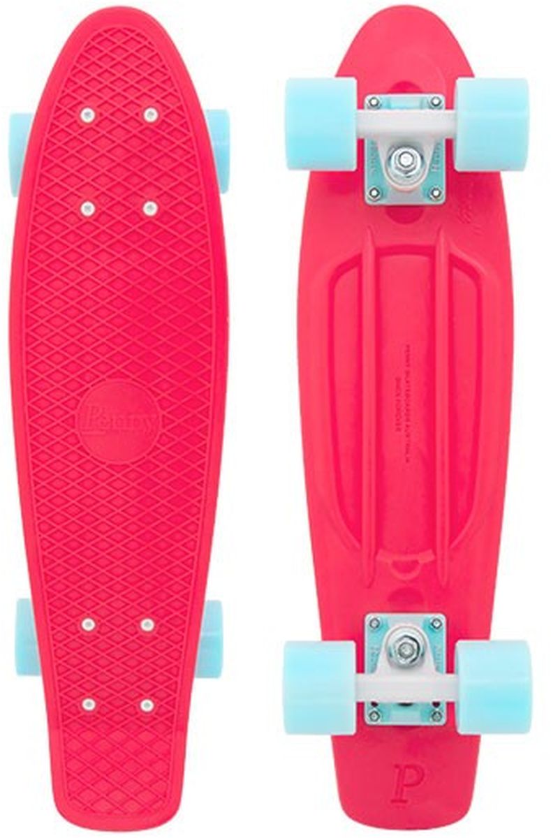 Пенни борд Penny Original 22, цвет: Watermelon815049020953 Пенни борд Penny Original 22, цвет: Watermelon815049020953Penny продукт 12-ти летнего опыта в производстве скейтбордов Бена Маккея. В Penny он вложил все что знал о дизайне и производстве, чтобы придумать качественную, крепкую, фановую и цветную виниловую доску пенни. PENNY комплект лонгборд для детей от 4-х лет. Предназначен для активного отдыха.