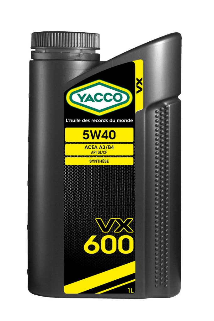 Масло моторное Yacco VX 600 5W40, 1 л302925 Масло моторное Yacco VX 600 5W40, 1 л302925ПРИМЕНЕНИЕ: Высокопроизводительное синтетическое масло для применения в бензиновых и дизельных двигателях Специально разработано и особо рекомендовано к применению в бензиновых (в особенности многоклапанных) и дизельных (в особенности турбированных системы Common Rail) двигателях. Оптимально подходит для автомобилей, требующих дополнительной защиты от износа и использующихся как в частых коротких поездках в городских условиях, так и в дальних поездках на высоких скоростях. Обеспечивает легкий пуск двигателя при сверхнизких температурах и надежную защиту от износа при высоких. Значительно превышает эксплуатационные требования норм ACEA A3/B4 и API SL/CF. ПРЕИМУЩЕСТВА: • Повышенная термическая устойчивость предотвращает образование отложений • Превосходные моющие и диспергирующие свойства • Оптимальное смазывание и защита узлов двигателя во всех температурных режимах • Особый пакет противоизносных и противозадирных присадок снижает трение и износ двигателя СПЕЦИФИКАЦИИ И ОДОБРЕНИЯ:...