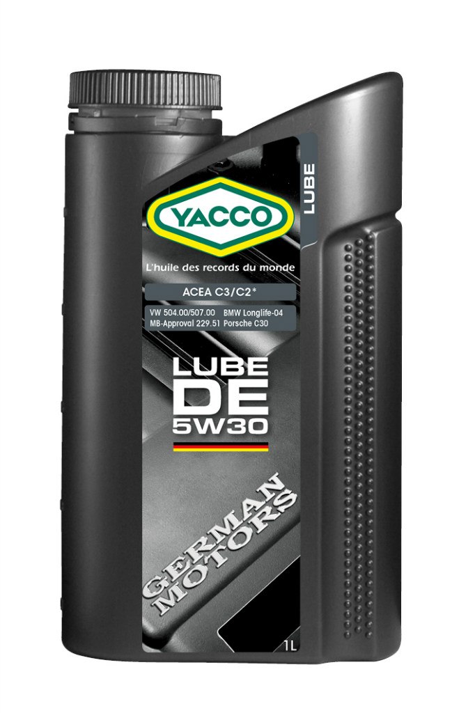 Масло моторное Yacco LUBE DE 5W30, 1 л305525 Масло моторное Yacco LUBE DE 5W30, 1 л305525Высокопроизводительное полностью синтетическое масло на ПАО основе группы Low SAPS ПРИМЕНЕНИЕ: Высокопроизводительное современное полностью синтетическое масло на ПАО основе группы Low SAPS с пониженным содержанием сульфатной золы, фосфора и серы для применения в современных бензиновых (с турбонаддувом или без) и дизельных (с сажевым фильтром или без) двигателях стандарта Евро-4 с увеличенным сервисным интервалом. Специально разработано и особо рекомендовано к применению в современных двигателях немецких марок автомобилей концерна VW-AUDI (AUDI, VOLKSWAGEN, SEAT, SKODA), PORSCHE, BMW и MERCEDES. Располагает официальными одобрениями BMW LL-04, MB 229.51, PORSCHE C30, VW 504.00 / 507.00. Применяется для предыдущих поколений двигателей, когда производителем автомобиля рекомендуется масло соответствующее VW 503.00/506.00/506.01?, VW 502.00/505.00/505.01, BMW LONGLIFE-01, BMW LONGLIFE-98, MB 229.5/MB 229.3 (дизельные двигатели). Также рекомендовано для двигателей иных производителей, в...