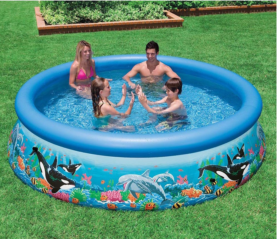 Надувной бассейн Intex Easy Set. Риф Океана, 305 х 76 см. с28124с28124 Надувной бассейн Intex Easy Set. Риф Океана, 305 х 76 см. с28124с28124Надувной бассейн линейки Easy Set (305х76 см) Риф океана от Intex (Интекс) - отличный вариант для купания родителей вместе с детьми. Красивый и функциональный, а благодаря технологии SUPER-TOUGH надежный. Стенки бассейна имеют три отдельных слоя: два слоя сделаны из плотного винила, третий слой - из особо прочного полиэстера. Внешне бассейн украшен яркими изображениями морских обитателей. Для удобства слива воды имеется клапан, который при необходимости можно присоединить к садовому шлангу. Устанавливается на ровной поверхности, при сборке не требует особых технических средств.