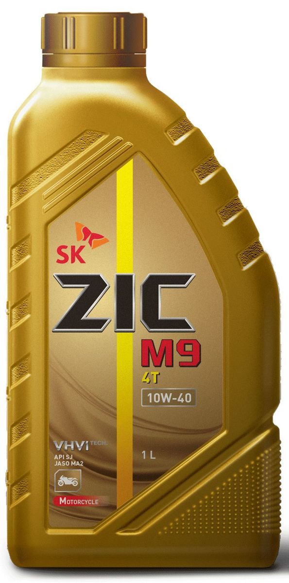 Масло моторное ZIC M9 4Т, синтетическое, класс вязкости 10W-40, API SN, 1 л. 137210137210 Масло моторное ZIC M9 4Т, синтетическое, класс вязкости 10W-40, API SN, 1 л. 137210137210Полностью синтетическое моторное масло премиум-класса ZIC M9 4Т предназначено для использования в 4-х тактных двигателях самых современных высокофорсированных мотоциклов. Синтетическая основа и комплекс специальных присадок гарантирует исключительную надежность работы двигателя и сцепления в условиях экстремальных нагрузок.