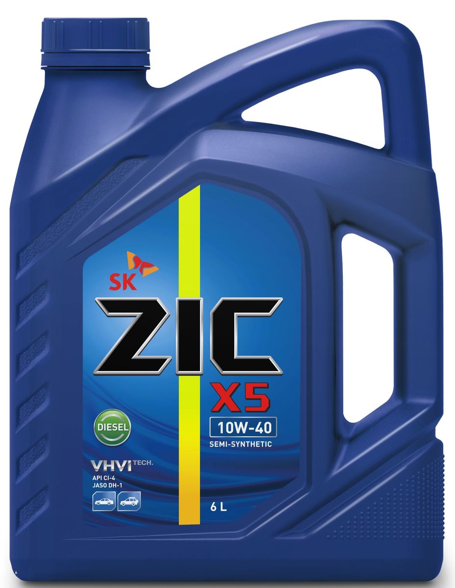 Масло моторное ZIC X5 Diesel, полусинтетическое, класс вязкости 10W-40, API CI-4, 6 л. 172660172660 Масло моторное ZIC X5 Diesel, полусинтетическое, класс вязкости 10W-40, API CI-4, 6 л. 172660172660Всесезонное полусинтетическое моторное масло высшего качества ZIC X5 Diesel предназначено для дизельных двигателей малого и среднего объемов. Изготовлено на основе базового масла YUBASE и сбалансированного пакета современных присадок. Адаптировано к дизельному топливу российских стандартов. Плотность при 15°C: 0,8507 г/см3. Температура вспышки: 240°С. Температура застывания: -37,5°С.