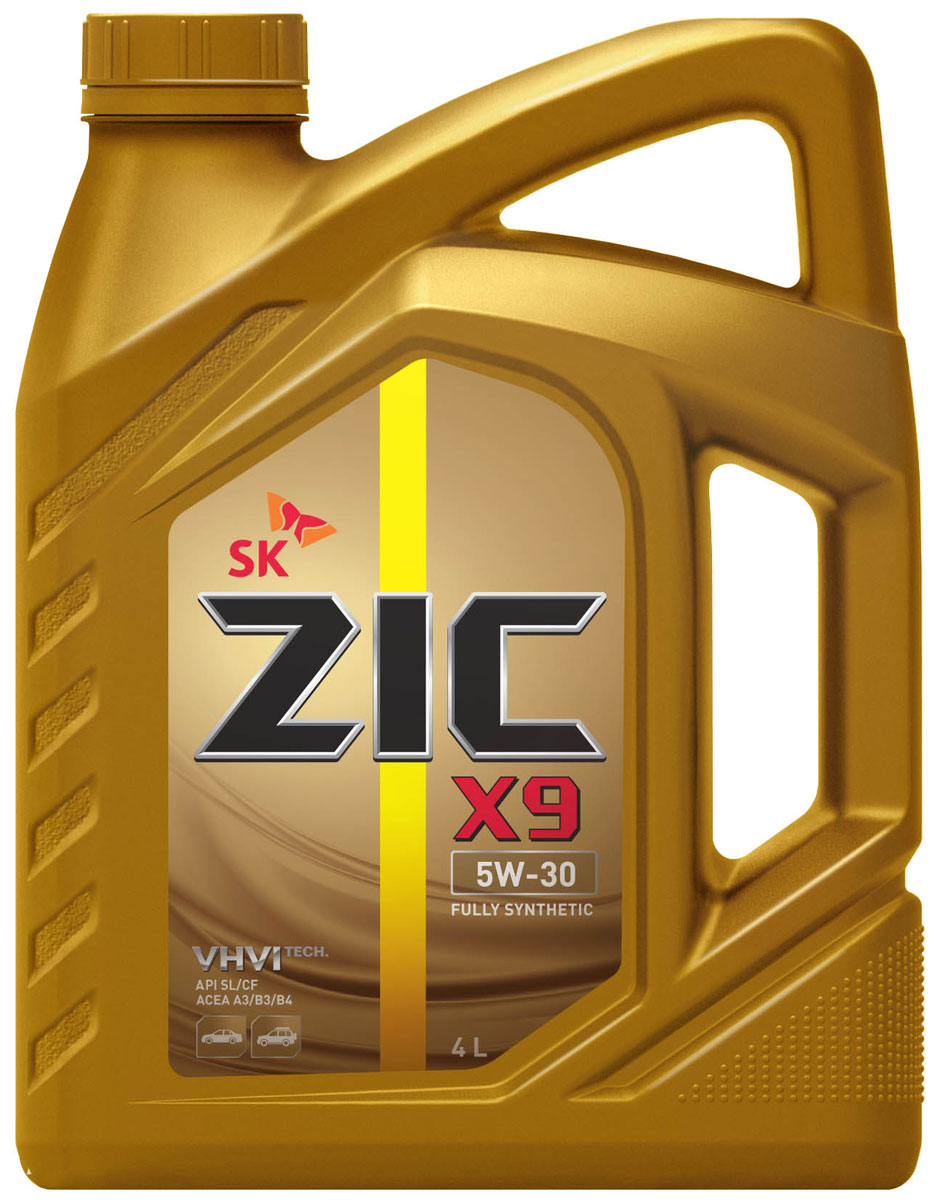 Масло моторное ZIC X9, синтетическое, класс вязкости 5W-30, API SL/CF, 4 л. 162614162614 Масло моторное ZIC X9, синтетическое, класс вязкости 5W-30, API SL/CF, 4 л. 162614162614ZIC X9 - всесезонное полностью синтетическое моторное масло премиум- класса, изготовленное на основе базового масла высочайшего качества YUBASE и современного пакета присадок. Синтетическая основа и комплекс специальных присадок гарантируют дополнительный ресурс эксплуатационных характеристик, что позволяет увеличивать интервал замены масла в случае наличия рекомендации производителя автомобиля. Плотность при 15°C: 0,8524 г/см3. Температура вспышки: 224°С. Температура застывания: -40°С. Индекс вязкости: 171.
