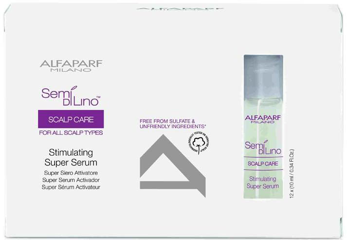 Alfaparf Semi Di Lino Scalp Stimulating Super Serum Супер сыворотка стимулирующая для кожи головы, 12х10 мл10032 Alfaparf Semi Di Lino Scalp Stimulating Super Serum Супер сыворотка стимулирующая для кожи головы, 12х10 мл10032Супер сыворотка глубоко проникает в фолликулу волоса, создавая благоприятную среду для здорового жизненного цикла волос. Результатом является увеличение плотности и эластичности волос на стадии деления клеток. Положительно влияет на стимуляцию роста волос.Только для салонного применения. Объем: 12*10 мл