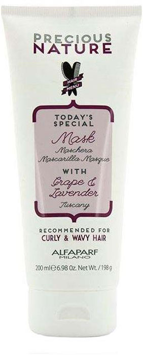Alfaparf Precious Nature Mask for Curly and Wavy Hair Маска для кудрявых и вьющихся волос, 200 мл12515 Alfaparf Precious Nature Mask for Curly and Wavy Hair Маска для кудрявых и вьющихся волос, 200 мл12515Легкая невесомая увлажняющая маска с эффектом anti-frizz облегчает расчесывание волос, делая их более мягкими и блестящими. Входящие в состав эссенция лаванды и сыворотка винограда способствуют формированию идеальных волн и завитков, не утяжеляя и не перегружая волосы. *100% натуральный ингредиент. НЕ СОДЕРЖИТ: сульфатов, парабенов, парафинов, минеральных масел, синтетических веществ, аллергенов *гипоаллергенные экстракты растений и ароматизаторы Объем: 200 мл